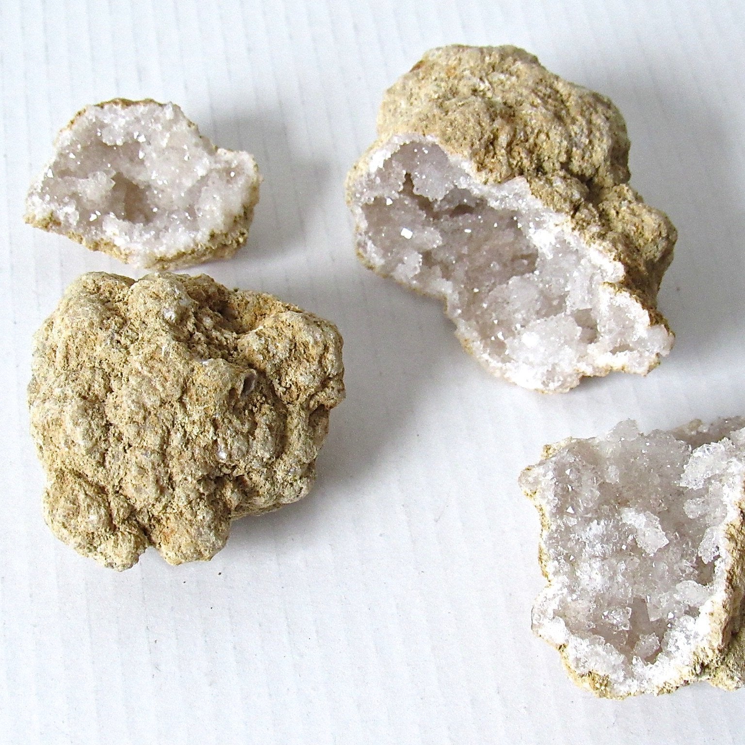 Small, Sparkling Quartz Geodes From Morocco For Sale 