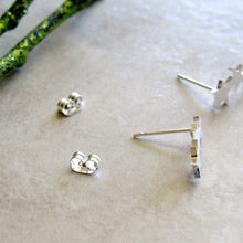 Load image into Gallery viewer, Silver Triple Star Earrings